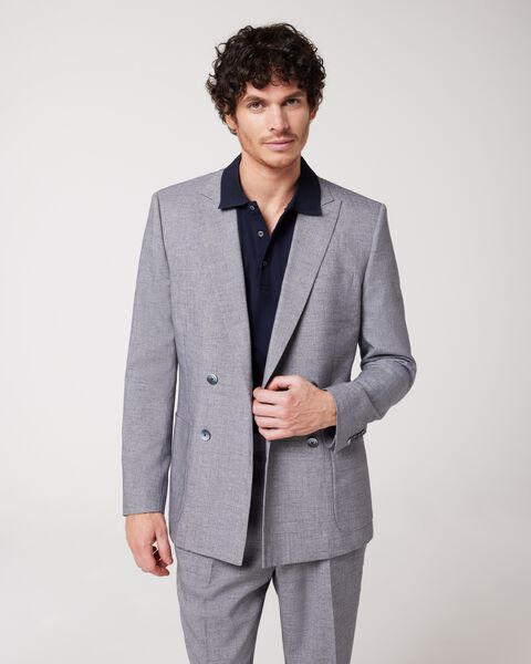 Double Breasted Tailored Suit Jacket